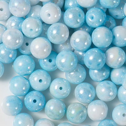 X2417 20Pcs Dragon Pattern Ice Cream Cracked Glass Beads 6/8/10mm Round Spacer Beads DIY Jewelry Making Charms