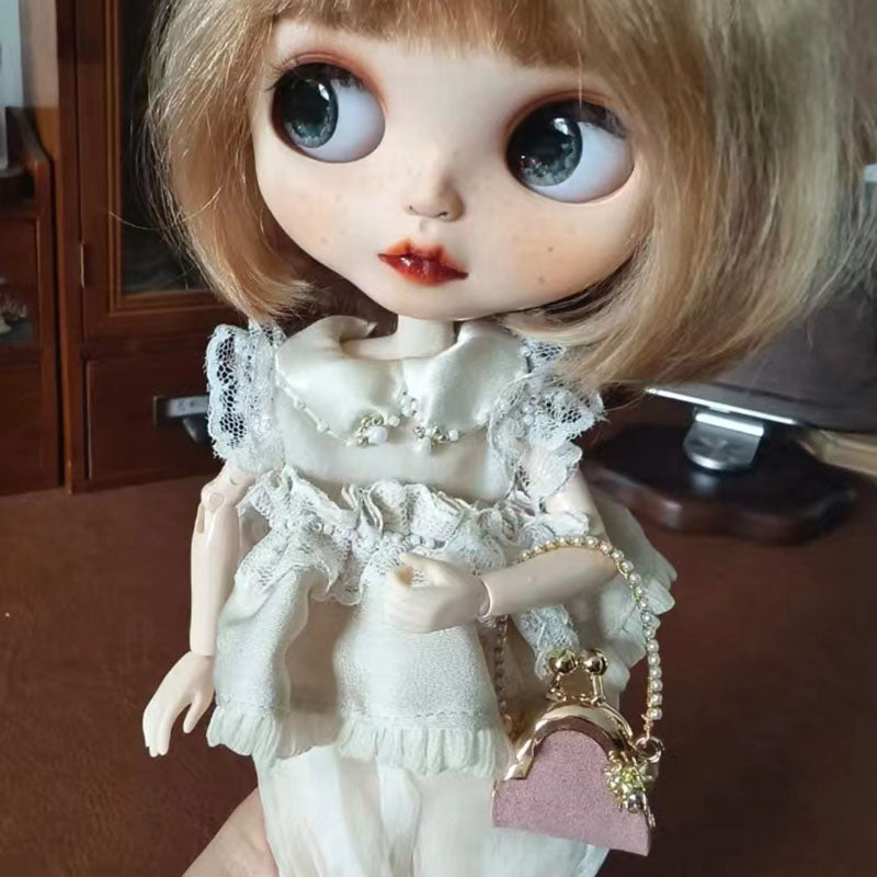 BJD580 30 Days Preorder Suitable for OB22, OB24, Suitable for OB22, OB24, BJD, Blythe, Azone doll | Handmade Faux Suede Vintage BJD Handbag, Custom Available, Original Classic Style, Worldwide Shipping