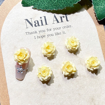 X2645 10Pcs 3D True‑Love Rose Solid Color Resin Soft Rubber Flowers, DIY Craft Materials for Ancient‑Style Hairpin, Hair Clip, Bracelet, Necklace, Earring & Nail Art Accessories