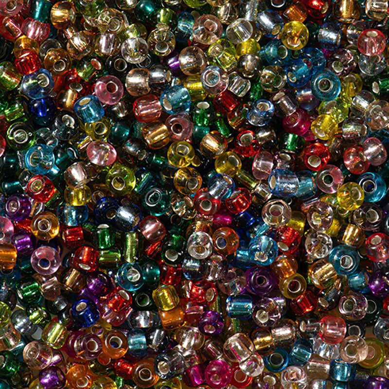 X2416 Premium Silver Lined Glass Seed Beads Blind Bag 2/3mm Mixed Round Beads 30/50/100g DIY Bracelet Necklace Earring Jewelry Making Craft Supplies