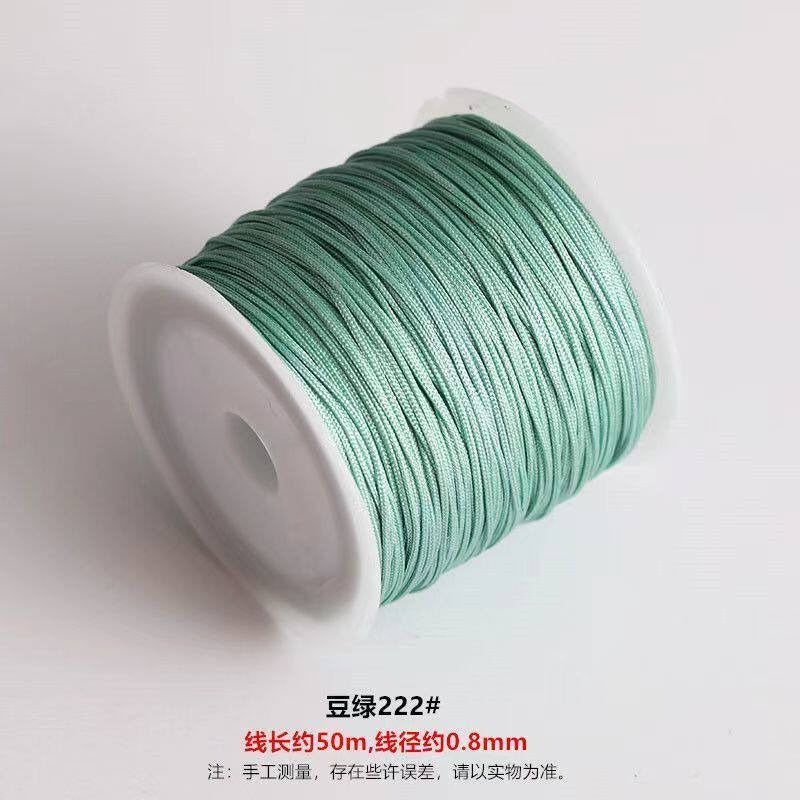 TK12 About 50M Weaving Bracelet and Necklace Making Cord, DIY Braiding String Size 72 Jade Thread, Red String Pendant Cord DIY Craft Supplies