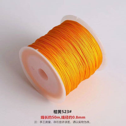 TK12 About 50M Weaving Bracelet and Necklace Making Cord, DIY Braiding String Size 72 Jade Thread, Red String Pendant Cord DIY Craft Supplies