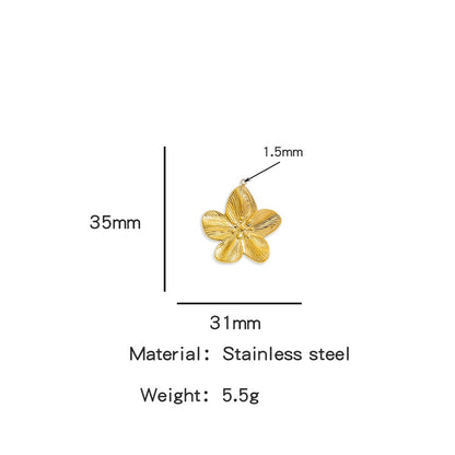 X2011  Stainless Steel Sun &amp; Flower Charms, Gold/Silver Plated Pendants for DIY Jewelry Making