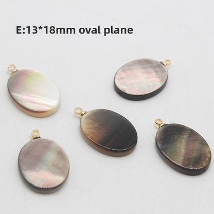 X2423 14K Gold Copper Plated Square & Heart Black Bezel Cut Pendant Charms, DIY Handmade Bracelet Necklace Earring Jewelry Making Accessories
