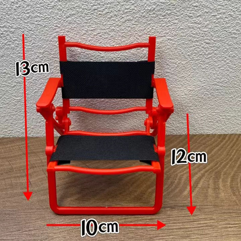 BJD465 30 Days Pre-order Handmade 1/6 Mini Foldable Camping Chair, Portable Outdoor Vacation Diorama Prop for OB22 OB24 BJD Blythe Doll, Dollhouse Photo Shooting Background Decor