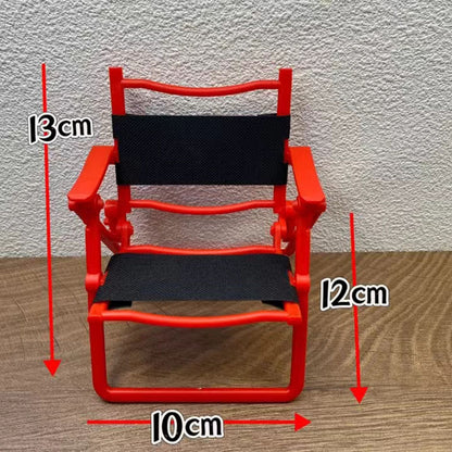 BJD465 30 Days Pre-order Handmade 1/6 Mini Foldable Camping Chair, Portable Outdoor Vacation Diorama Prop for OB22 OB24 BJD Blythe Doll, Dollhouse Photo Shooting Background Decor
