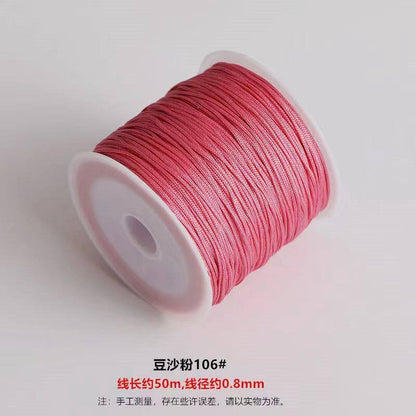 TK12 About 50M Weaving Bracelet and Necklace Making Cord, DIY Braiding String Size 72 Jade Thread, Red String Pendant Cord DIY Craft Supplies