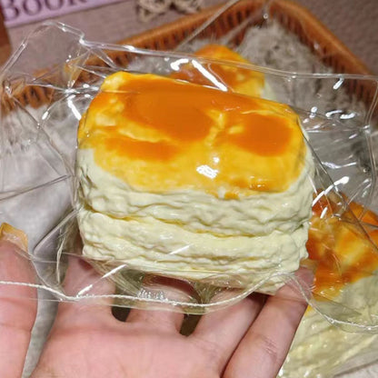 BJD471 30 Days Pre-order The weight is approximately 135 grams. Handmade Squishy Mini Bread Clay Food Fidget Toy, Amazing Soft Texture, Stress Relief & Calming, Miniature Dollhouse Decor, Limited Stock Available