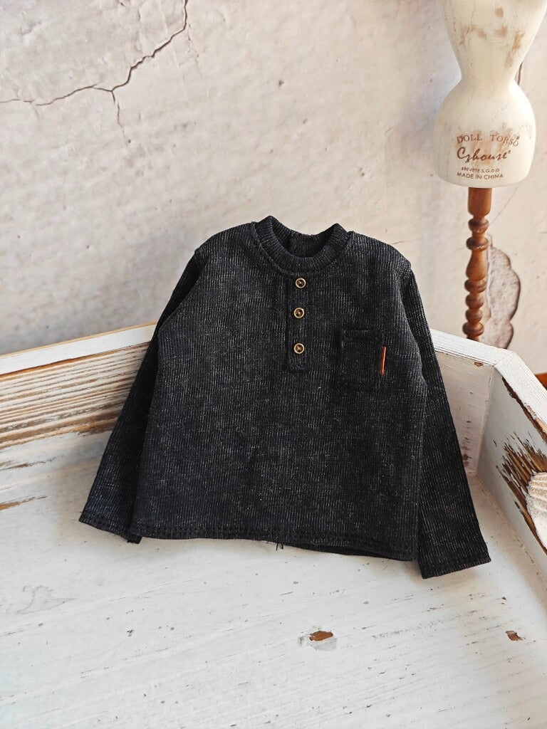 BJD592 30 Days Preorder Suitable for OB22, OB24, BJD, Blythe, Azone Doll | Vintage Washed Linen Rolled Edge Casual Pants & Long Sleeve T-shirt, Classic Outfit, Worldwide Shipping