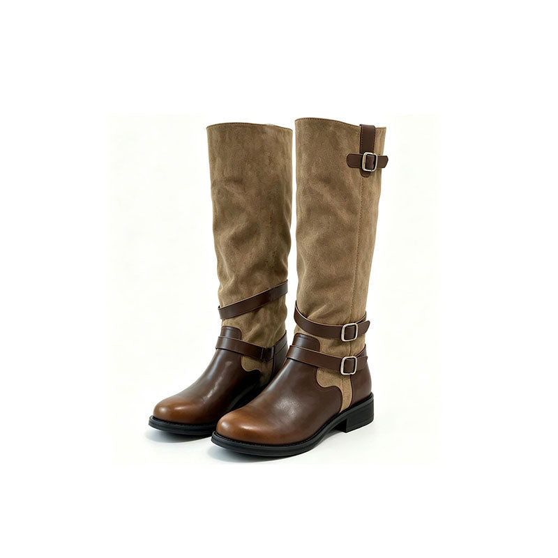 BJD575 30 Days Pre‑order  Handmade Micro Buckle Knee-High Doll Boots, Resin Clay & Fabric Spliced Shoes, Fits OB22 OB24 BJD Blythe Azone Dolls, Removable, Classic Style, Worldwide Shipping, Custom Orders Available