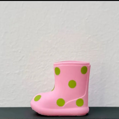 BJD478 [PRE‑ORDER 30 Working Days] Clear Color Polka‑Dot Rain Boots for OB22 OB24 BJD Blythe Doll, Original Design Customizable Doll Footwear