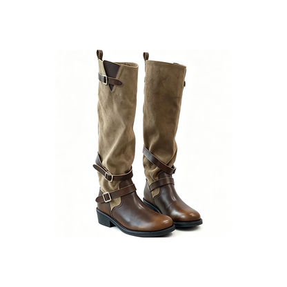 BJD575 30 Days Pre‑order  Handmade Micro Buckle Knee-High Doll Boots, Resin Clay & Fabric Spliced Shoes, Fits OB22 OB24 BJD Blythe Azone Dolls, Removable, Classic Style, Worldwide Shipping, Custom Orders Available