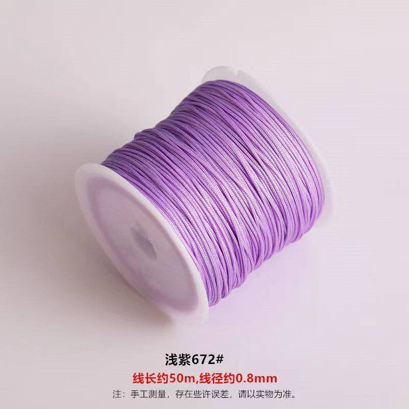 TK12 About 50M Weaving Bracelet and Necklace Making Cord, DIY Braiding String Size 72 Jade Thread, Red String Pendant Cord DIY Craft Supplies