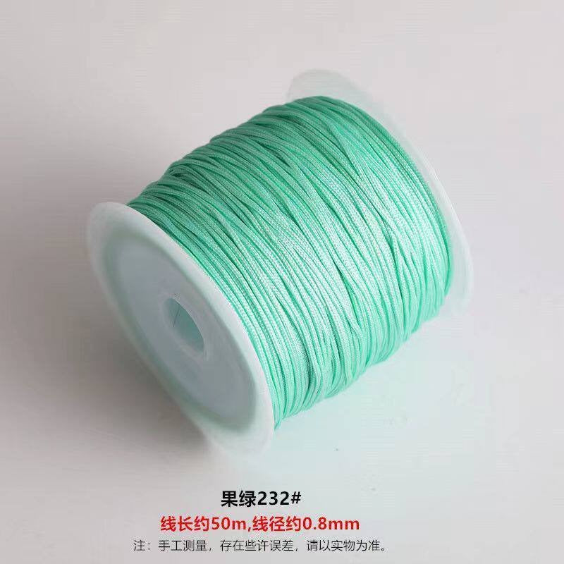 TK12 About 50M Weaving Bracelet and Necklace Making Cord, DIY Braiding String Size 72 Jade Thread, Red String Pendant Cord DIY Craft Supplies