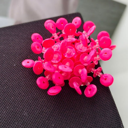 X2411 Hand Woven Color Sequins Flower Half-Finished Beads, DIY Craft Accessories Supplies for Handmade Bracelet Necklace Earring Jewelry Making