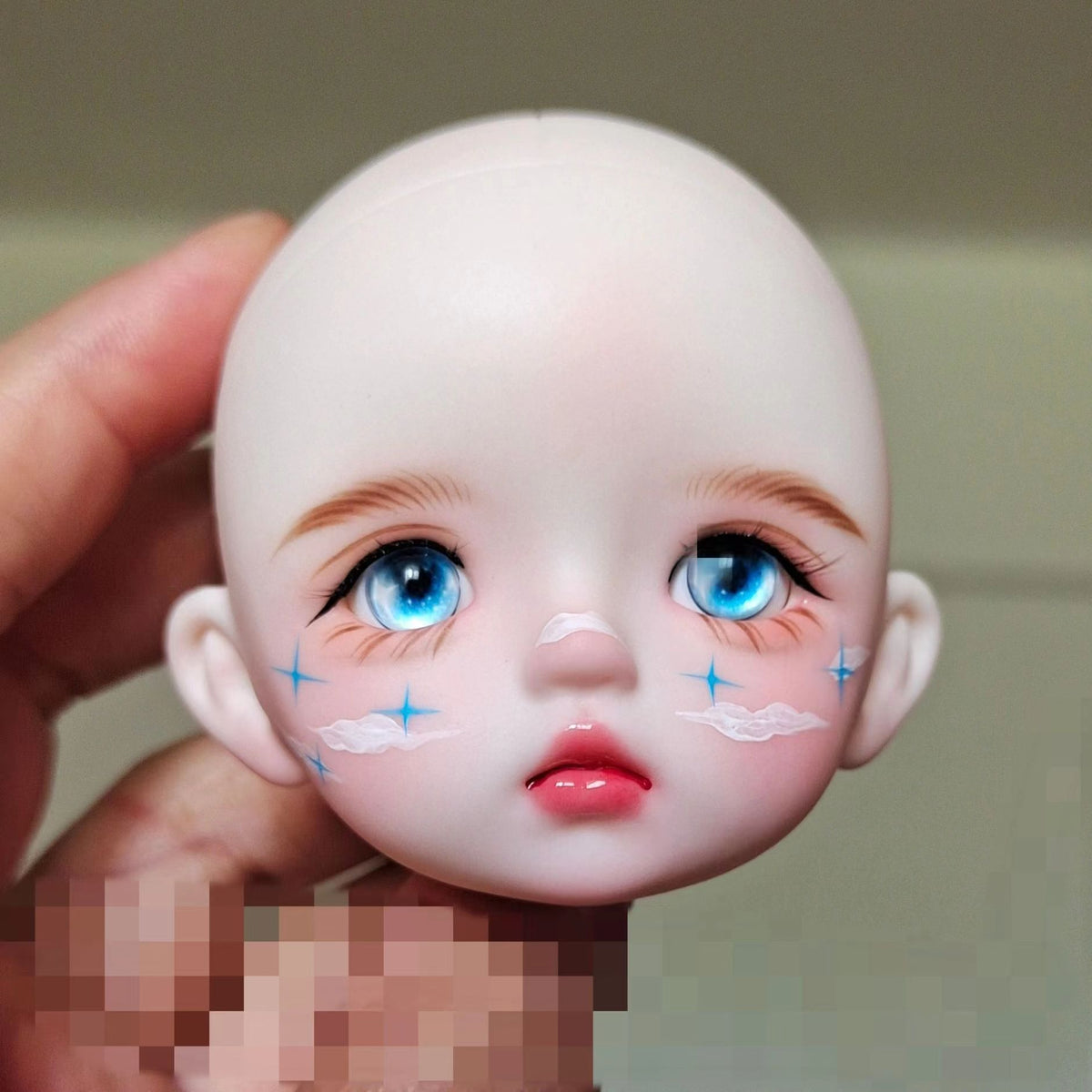 BJD611 20 Days Pre‑order  Suitable for supermodel body is an MJD Doll | 1/6 Hand Painted Makeup Doll Head, Vinyl Realistic Finished Head, Openable Cap with 10mm Eyes for MJD, In Stock, Worldwide Shipping