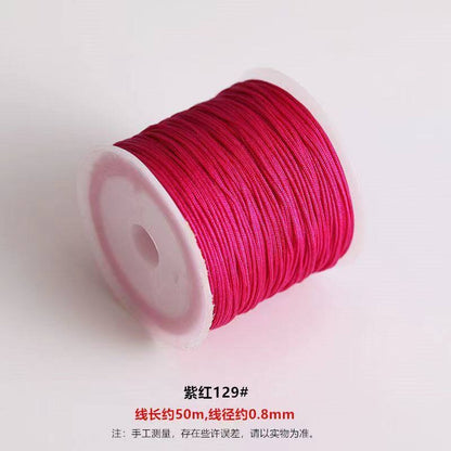 TK12 About 50M Weaving Bracelet and Necklace Making Cord, DIY Braiding String Size 72 Jade Thread, Red String Pendant Cord DIY Craft Supplies