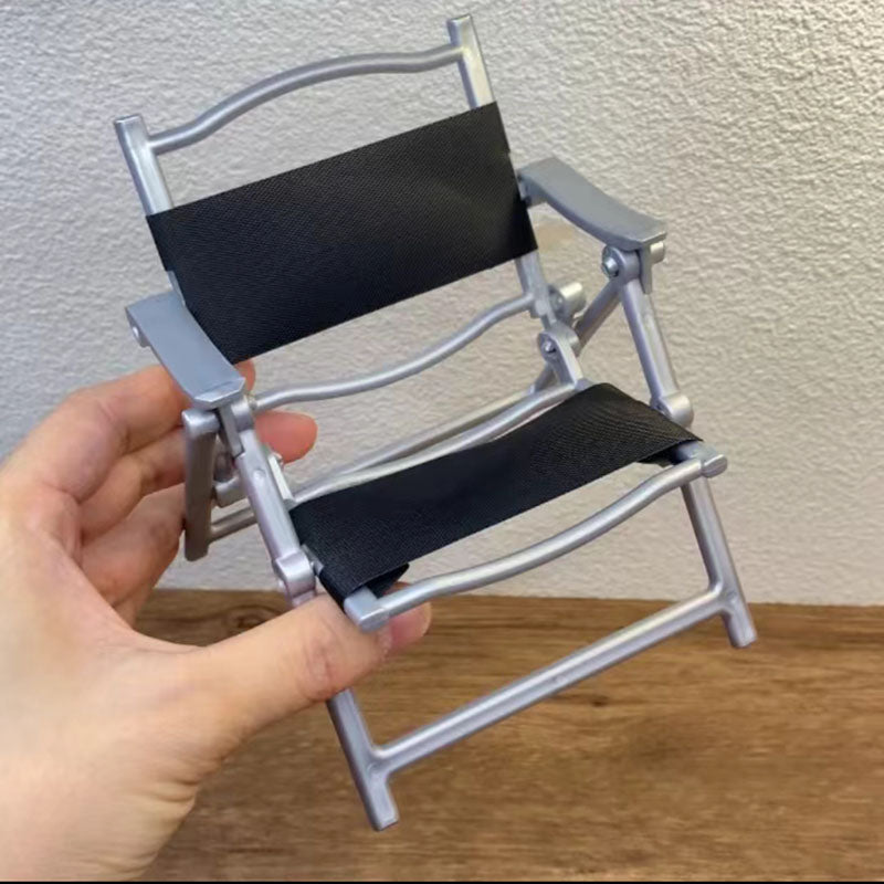 BJD465 30 Days Pre-order Handmade 1/6 Mini Foldable Camping Chair, Portable Outdoor Vacation Diorama Prop for OB22 OB24 BJD Blythe Doll, Dollhouse Photo Shooting Background Decor