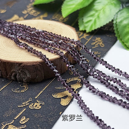 about 85/125pcs Irregular irregularly-shaped triangular faceted diamonds, colored crystal, glass, string beads, DIY bracelet, necklace, bead threading, loose bead, DIY decorative lighting accessory, bracelet, necklace, earrings, accessory materials