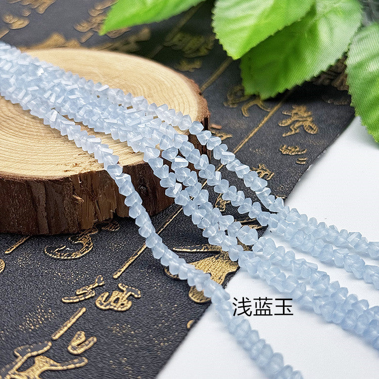 about 85/125pcs Irregular irregularly-shaped triangular faceted diamonds, colored crystal, glass, string beads, DIY bracelet, necklace, bead threading, loose bead, DIY decorative lighting accessory, bracelet, necklace, earrings, accessory materials