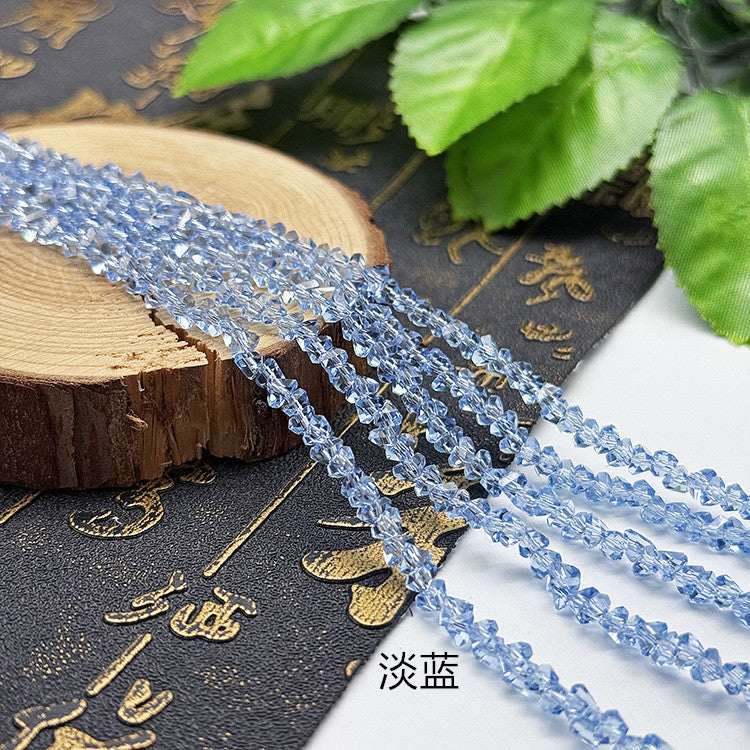 about 85/125pcs Irregular irregularly-shaped triangular faceted diamonds, colored crystal, glass, string beads, DIY bracelet, necklace, bead threading, loose bead, DIY decorative lighting accessory, bracelet, necklace, earrings, accessory materials