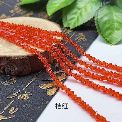 about 85/125pcs Irregular irregularly-shaped triangular faceted diamonds, colored crystal, glass, string beads, DIY bracelet, necklace, bead threading, loose bead, DIY decorative lighting accessory, bracelet, necklace, earrings, accessory materials