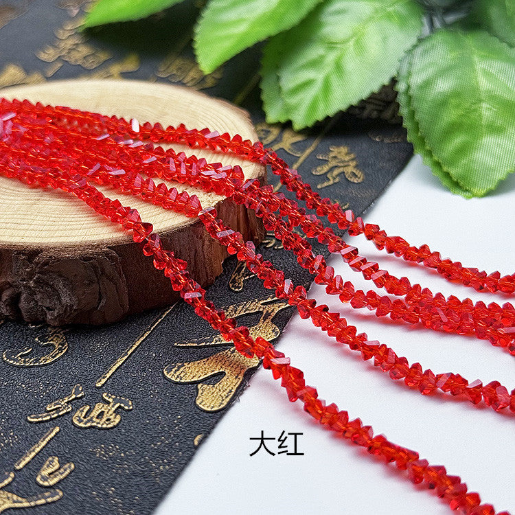 about 85/125pcs Irregular irregularly-shaped triangular faceted diamonds, colored crystal, glass, string beads, DIY bracelet, necklace, bead threading, loose bead, DIY decorative lighting accessory, bracelet, necklace, earrings, accessory materials