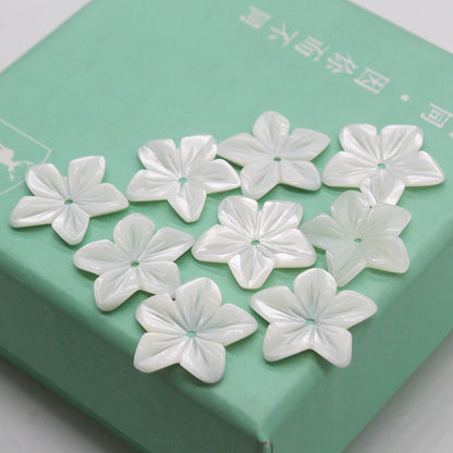 X2426 15/18/20mm mother-of-pearl powder shell five-petal cherry blossom DIY handmade bracelet, necklace, hairpin, hair accessory, clothing accessory, jewelry component material