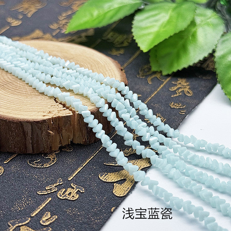 about 85/125pcs Irregular irregularly-shaped triangular faceted diamonds, colored crystal, glass, string beads, DIY bracelet, necklace, bead threading, loose bead, DIY decorative lighting accessory, bracelet, necklace, earrings, accessory materials
