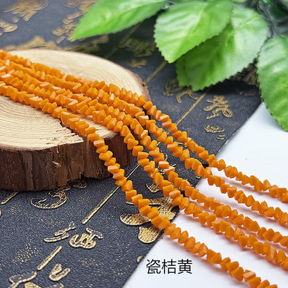 about 85/125pcs Irregular irregularly-shaped triangular faceted diamonds, colored crystal, glass, string beads, DIY bracelet, necklace, bead threading, loose bead, DIY decorative lighting accessory, bracelet, necklace, earrings, accessory materials
