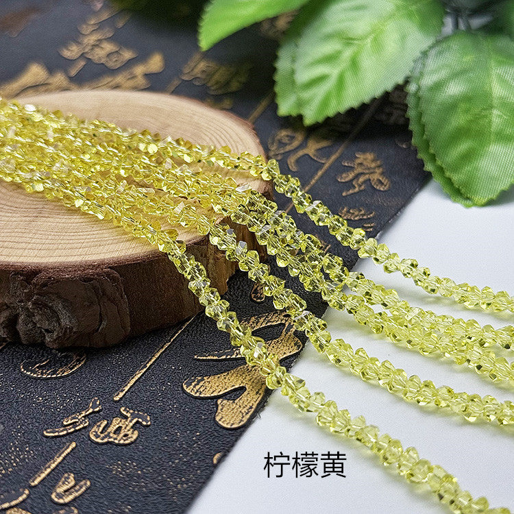 about 85/125pcs Irregular irregularly-shaped triangular faceted diamonds, colored crystal, glass, string beads, DIY bracelet, necklace, bead threading, loose bead, DIY decorative lighting accessory, bracelet, necklace, earrings, accessory materials