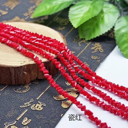 about 85/125pcs Irregular irregularly-shaped triangular faceted diamonds, colored crystal, glass, string beads, DIY bracelet, necklace, bead threading, loose bead, DIY decorative lighting accessory, bracelet, necklace, earrings, accessory materials
