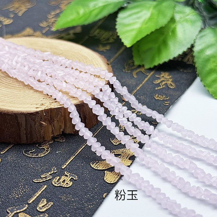 about 85/125pcs Irregular irregularly-shaped triangular faceted diamonds, colored crystal, glass, string beads, DIY bracelet, necklace, bead threading, loose bead, DIY decorative lighting accessory, bracelet, necklace, earrings, accessory materials