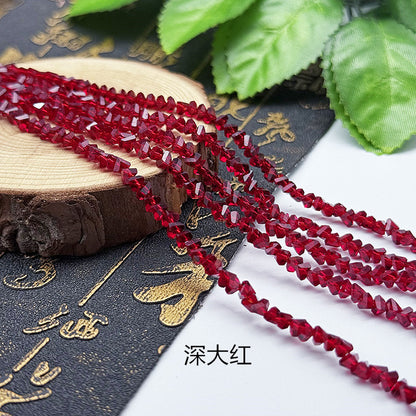 about 85/125pcs Irregular irregularly-shaped triangular faceted diamonds, colored crystal, glass, string beads, DIY bracelet, necklace, bead threading, loose bead, DIY decorative lighting accessory, bracelet, necklace, earrings, accessory materials