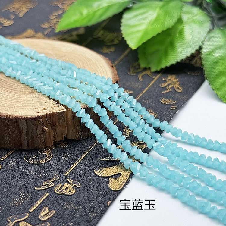 about 85/125pcs Irregular irregularly-shaped triangular faceted diamonds, colored crystal, glass, string beads, DIY bracelet, necklace, bead threading, loose bead, DIY decorative lighting accessory, bracelet, necklace, earrings, accessory materials