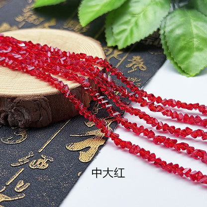 about 85/125pcs Irregular irregularly-shaped triangular faceted diamonds, colored crystal, glass, string beads, DIY bracelet, necklace, bead threading, loose bead, DIY decorative lighting accessory, bracelet, necklace, earrings, accessory materials