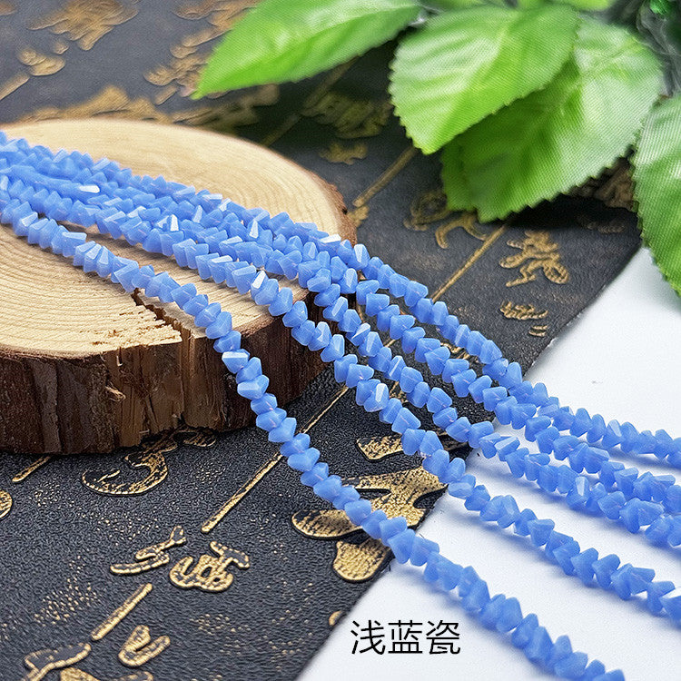about 85/125pcs Irregular irregularly-shaped triangular faceted diamonds, colored crystal, glass, string beads, DIY bracelet, necklace, bead threading, loose bead, DIY decorative lighting accessory, bracelet, necklace, earrings, accessory materials