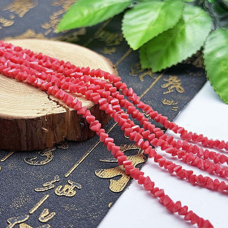 about 85/125pcs Irregular irregularly-shaped triangular faceted diamonds, colored crystal, glass, string beads, DIY bracelet, necklace, bead threading, loose bead, DIY decorative lighting accessory, bracelet, necklace, earrings, accessory materials
