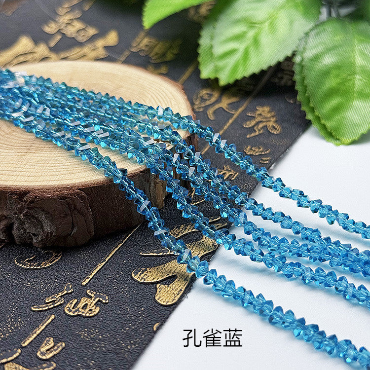 about 85/125pcs Irregular irregularly-shaped triangular faceted diamonds, colored crystal, glass, string beads, DIY bracelet, necklace, bead threading, loose bead, DIY decorative lighting accessory, bracelet, necklace, earrings, accessory materials