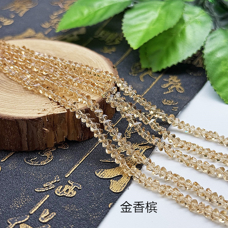 about 85/125pcs Irregular irregularly-shaped triangular faceted diamonds, colored crystal, glass, string beads, DIY bracelet, necklace, bead threading, loose bead, DIY decorative lighting accessory, bracelet, necklace, earrings, accessory materials