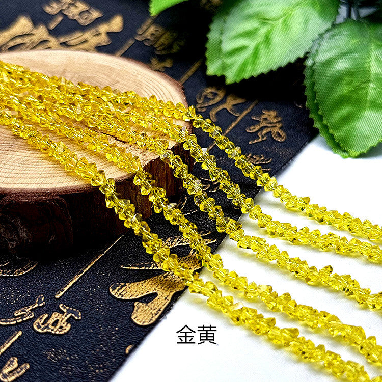 about 85/125pcs Irregular irregularly-shaped triangular faceted diamonds, colored crystal, glass, string beads, DIY bracelet, necklace, bead threading, loose bead, DIY decorative lighting accessory, bracelet, necklace, earrings, accessory materials