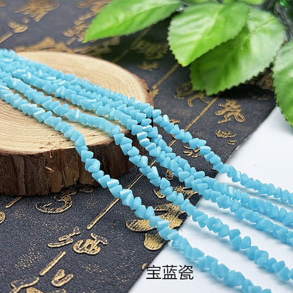 about 85/125pcs Irregular irregularly-shaped triangular faceted diamonds, colored crystal, glass, string beads, DIY bracelet, necklace, bead threading, loose bead, DIY decorative lighting accessory, bracelet, necklace, earrings, accessory materials
