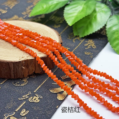 about 85/125pcs Irregular irregularly-shaped triangular faceted diamonds, colored crystal, glass, string beads, DIY bracelet, necklace, bead threading, loose bead, DIY decorative lighting accessory, bracelet, necklace, earrings, accessory materials