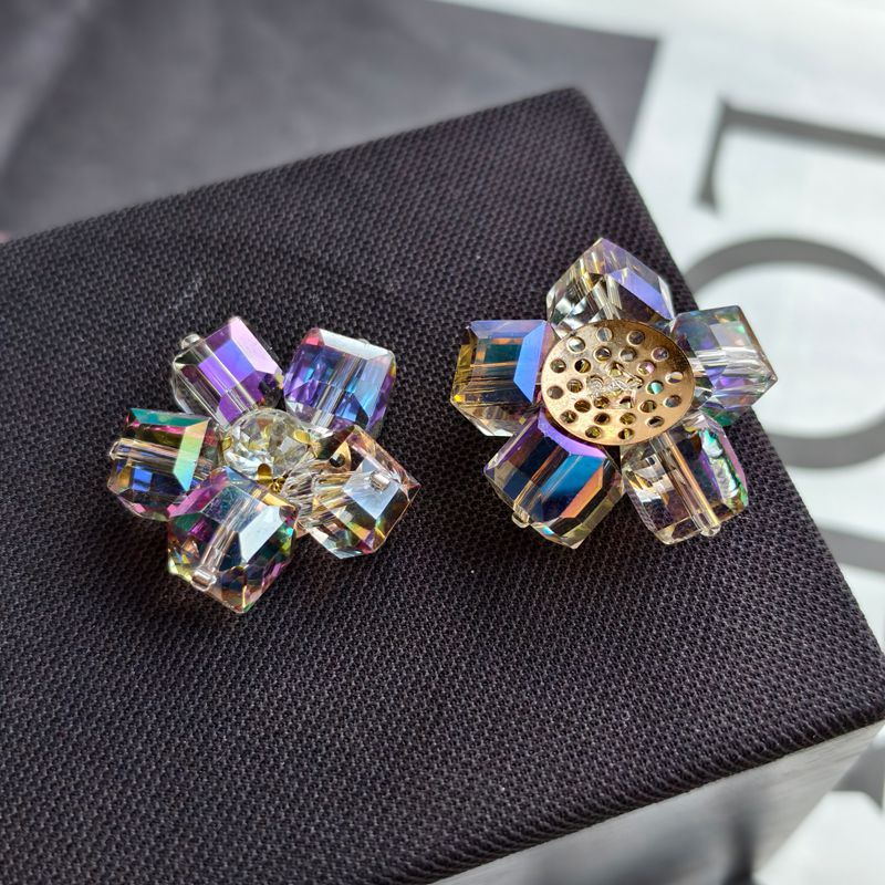 X2410  Hand Wrapped Square Sugar Rhinestone Crystal Glass Flower Half-finished Beads, DIY Craft Accessories for Handmade Bracelet Necklace Earring Jewelry Making Supplies