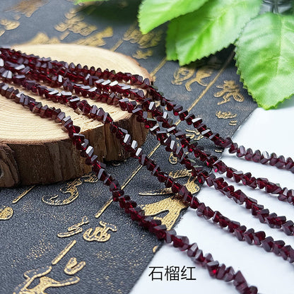 about 85/125pcs Irregular irregularly-shaped triangular faceted diamonds, colored crystal, glass, string beads, DIY bracelet, necklace, bead threading, loose bead, DIY decorative lighting accessory, bracelet, necklace, earrings, accessory materials
