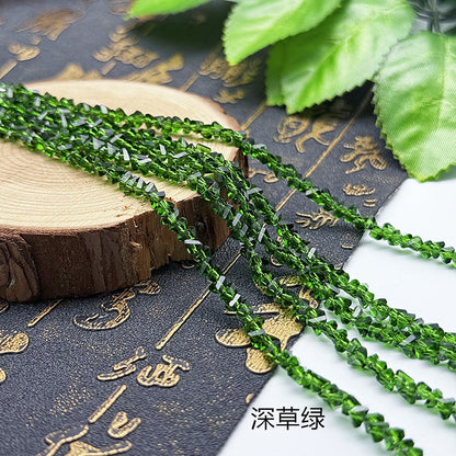 about 85/125pcs Irregular irregularly-shaped triangular faceted diamonds, colored crystal, glass, string beads, DIY bracelet, necklace, bead threading, loose bead, DIY decorative lighting accessory, bracelet, necklace, earrings, accessory materials