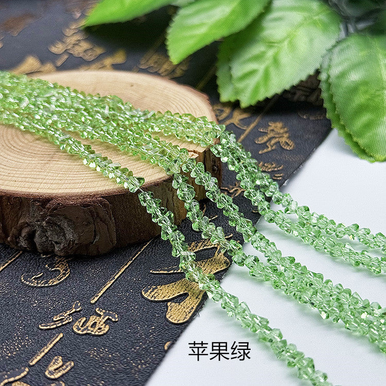 about 85/125pcs Irregular irregularly-shaped triangular faceted diamonds, colored crystal, glass, string beads, DIY bracelet, necklace, bead threading, loose bead, DIY decorative lighting accessory, bracelet, necklace, earrings, accessory materials