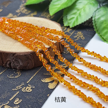 about 85/125pcs Irregular irregularly-shaped triangular faceted diamonds, colored crystal, glass, string beads, DIY bracelet, necklace, bead threading, loose bead, DIY decorative lighting accessory, bracelet, necklace, earrings, accessory materials