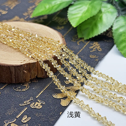 about 85/125pcs Irregular irregularly-shaped triangular faceted diamonds, colored crystal, glass, string beads, DIY bracelet, necklace, bead threading, loose bead, DIY decorative lighting accessory, bracelet, necklace, earrings, accessory materials