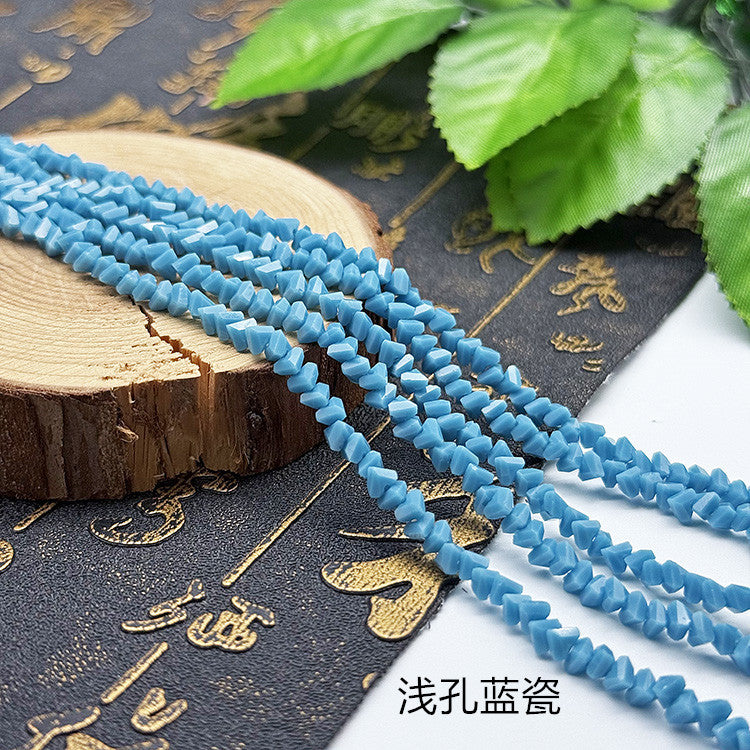 about 85/125pcs Irregular irregularly-shaped triangular faceted diamonds, colored crystal, glass, string beads, DIY bracelet, necklace, bead threading, loose bead, DIY decorative lighting accessory, bracelet, necklace, earrings, accessory materials
